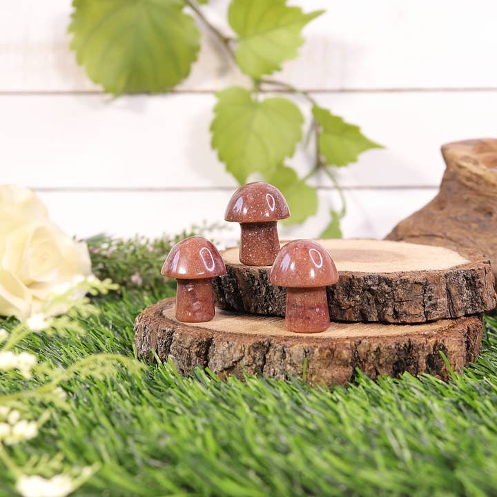 Natures Artifacts Inc - Wholesale Spiritual Stone/Crystal - Red Aventurine Mini Mushroom15