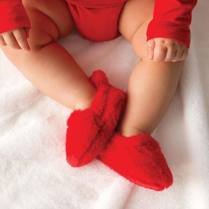 Stephan Baby by Creative Brands - Wholesale Babygown - Baby - Plush Slippers - Red