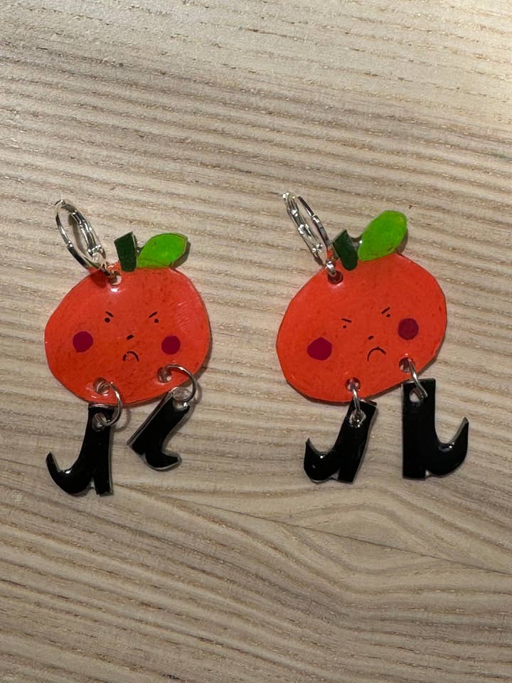 Fruit Boots Charm Earrings | Oranges for wholesale by Strwbry Wrld