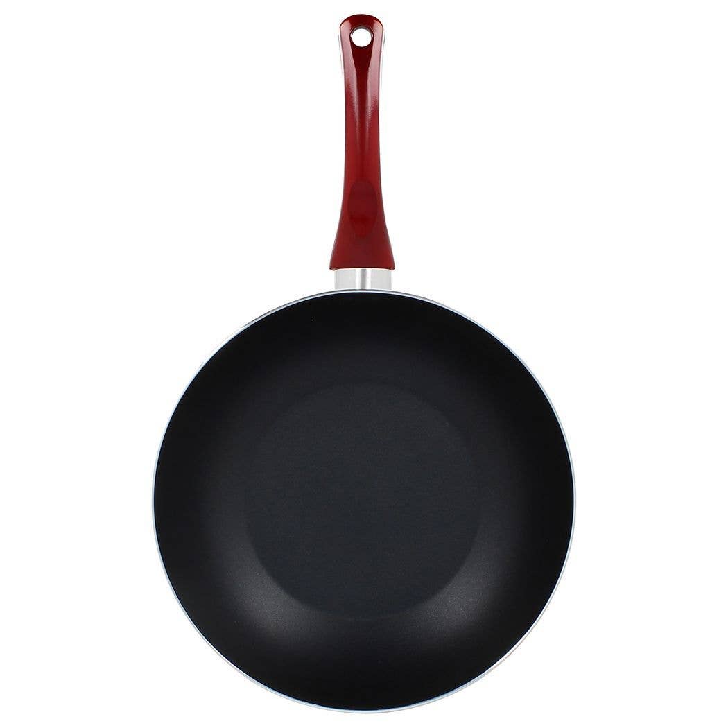 Menastyl - Wholesale Wok - 28cm CERISE aluminum wok - induction compatible2