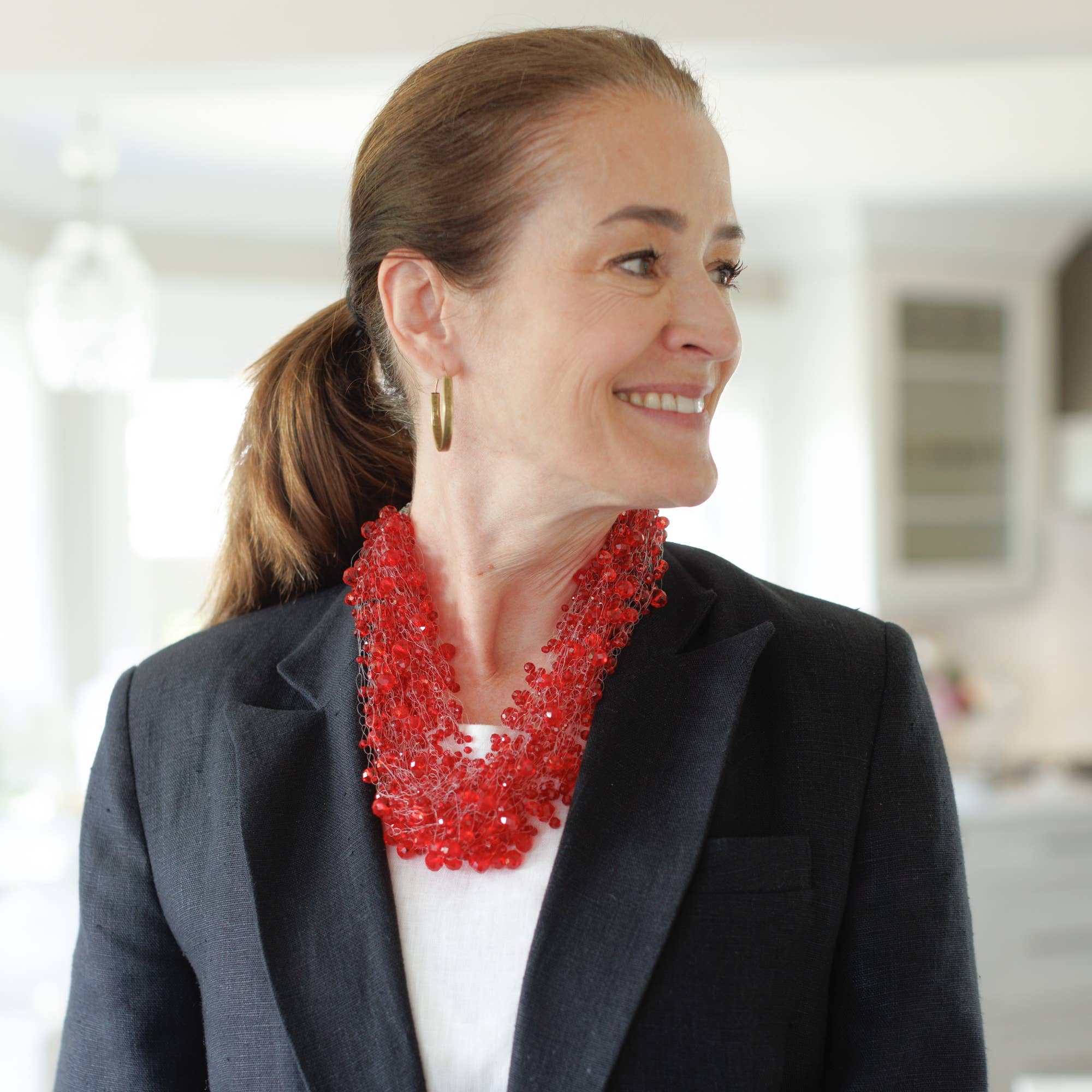 Arte Italica & Crown Linen Designs – Engroshandel Perlehalskæde – Crystal perle klynge halskæde6