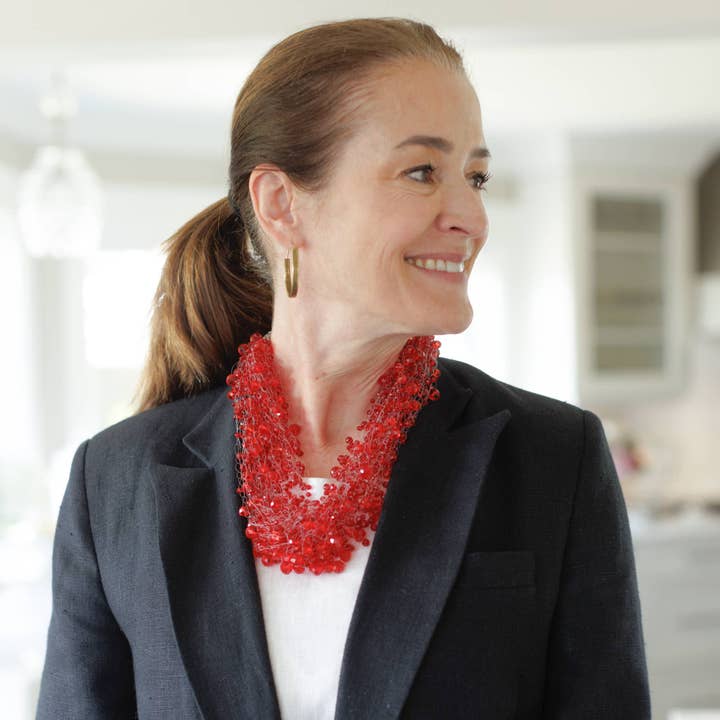 Arte Italica & Crown Linen Designs – Engroshandel Perlehalskæde – Crystal perle klynge halskæde6