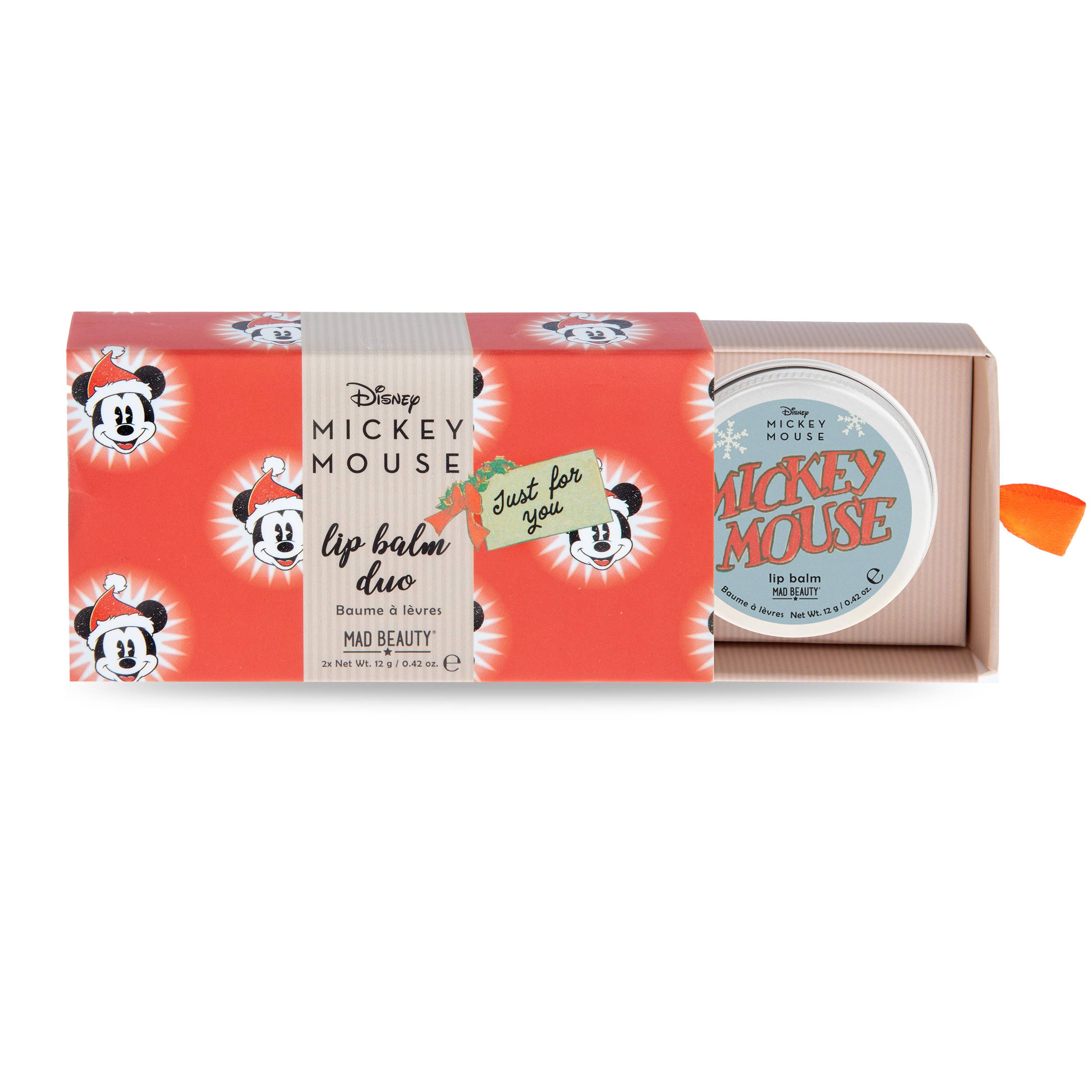 Mad Beauty USA LLC - Wholesale Lip Balm Set - Mad Beauty Disney Mickey Jingle All The Way Lip Balm Duo1
