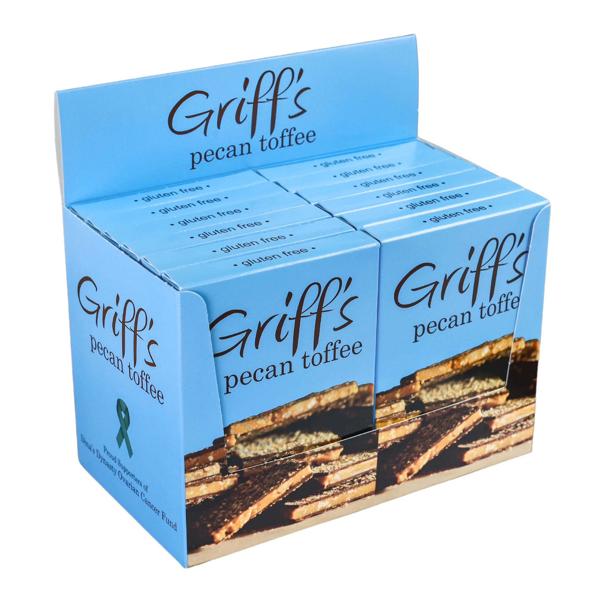 Griff's Toffee - Wholesale Toffee - Griff's Pecan Toffee - 2oz Dark Chocolate Toffee5