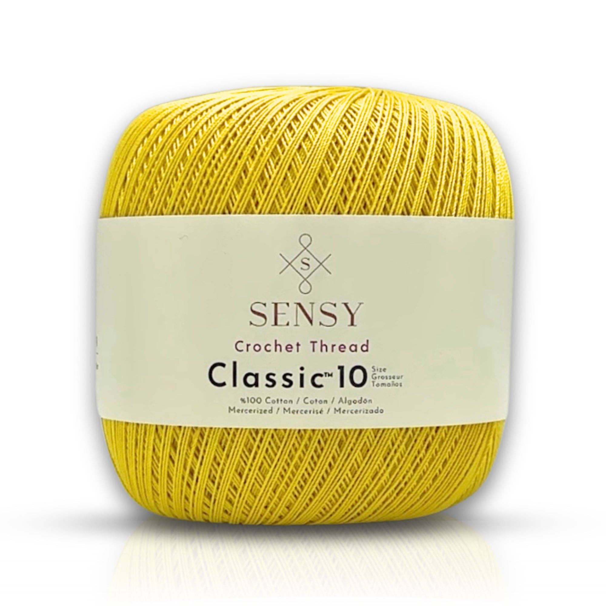 Sensy - Wholesale Yarn - Sensy Crochet Thread Classic Size 10, 100% Mercerized Giza Cotton, 617 Yards, Gauge 0 Lace34