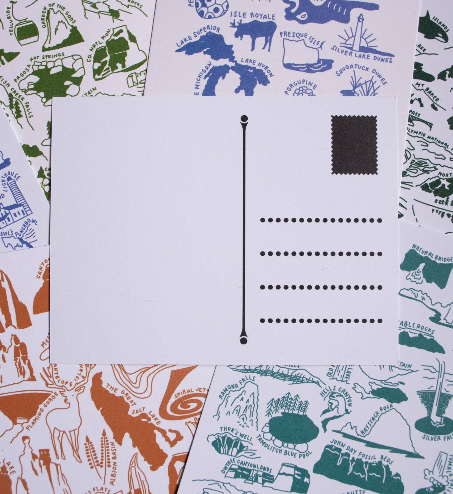 Traildust Goods - Wholesale Postcard - New York State Nature Checklist Art Postcard1