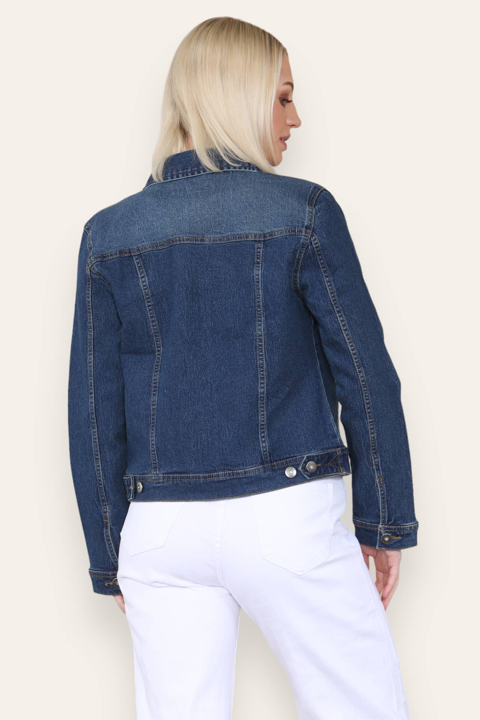 Kurt Muller – wholesale Denim jacket – Women's – Kurt Muller Mid Denim  Cotton Stretch Jacket3