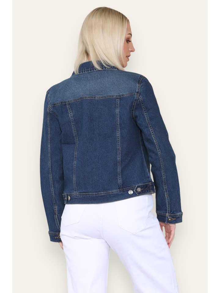 Kurt Muller – wholesale Denim jacket – Women's – Kurt Muller Mid Denim Cotton Stretch Jacket3