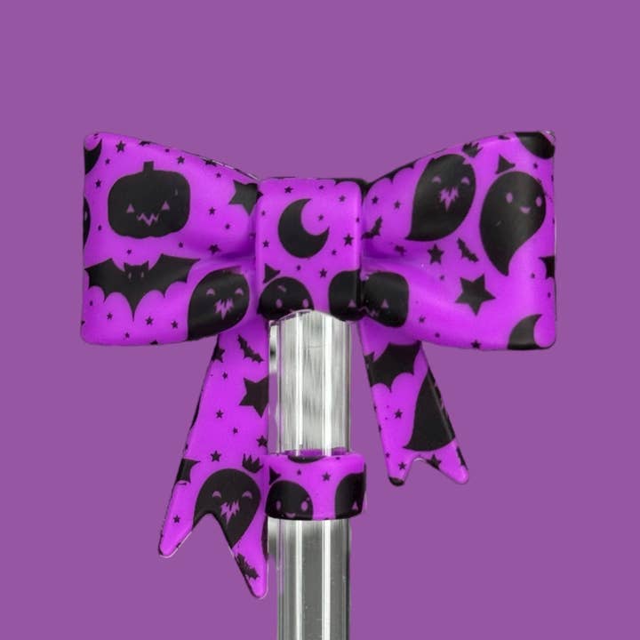 Tappo per Cannuccia Viola Spettrale di Halloween | 10mm per la vendita all'ingrosso da parte di Sip n' Style Shop Co.