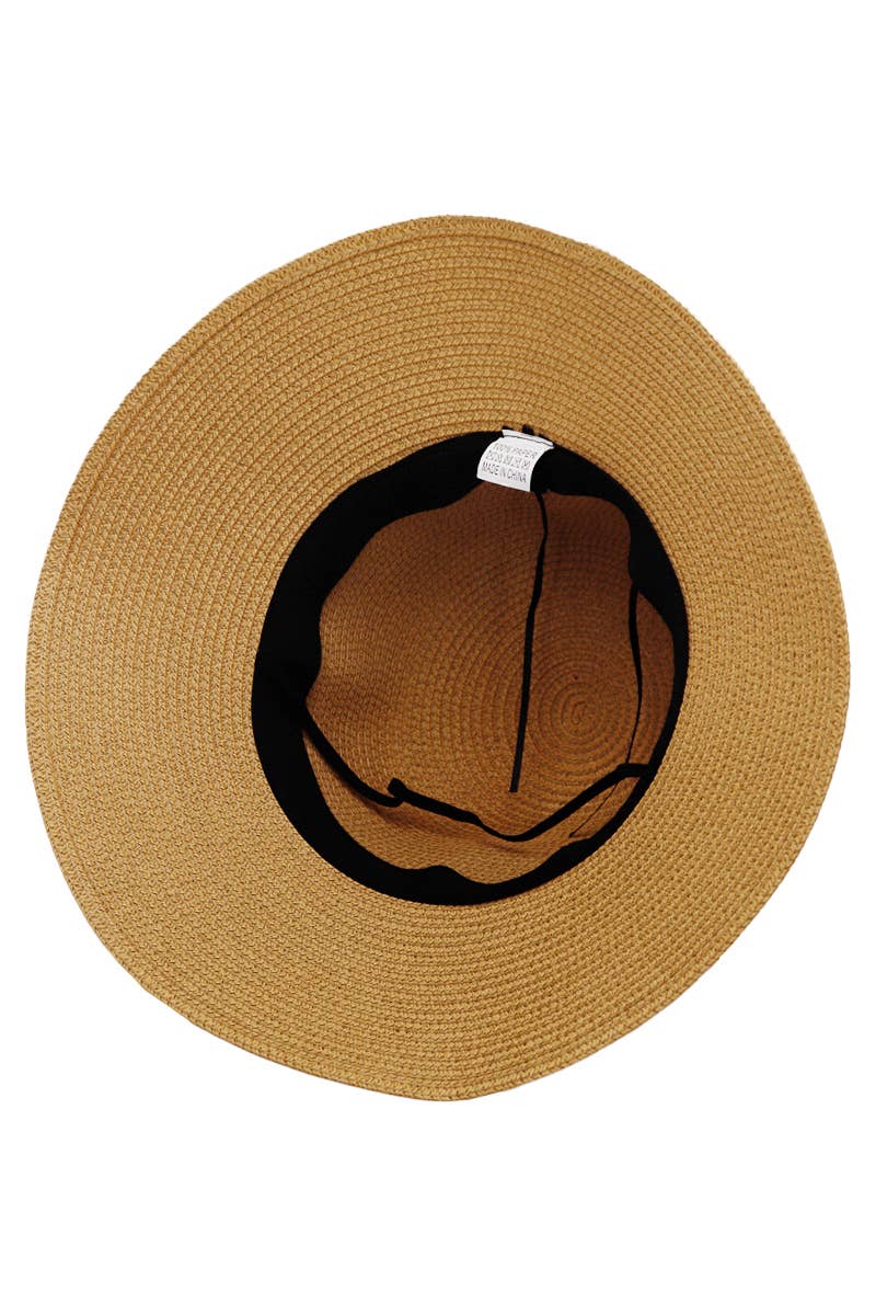 Cap Zone – wholesale Stråhatt – Dam – Cap Zone solhatt i derbystil med kupad kulle och tribalmönstrad kant i halm7