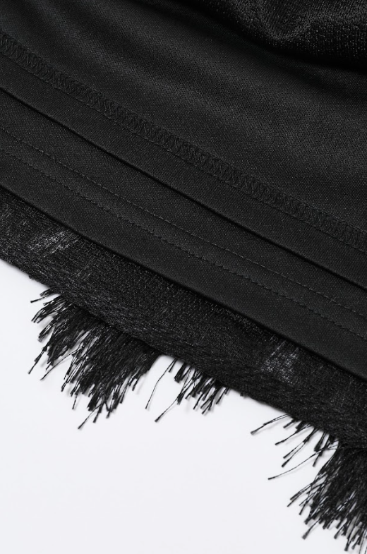 RIVIR - Wholesale Dress - Women's - Lace Long Sleeve Dress with Zigzag Pattern13