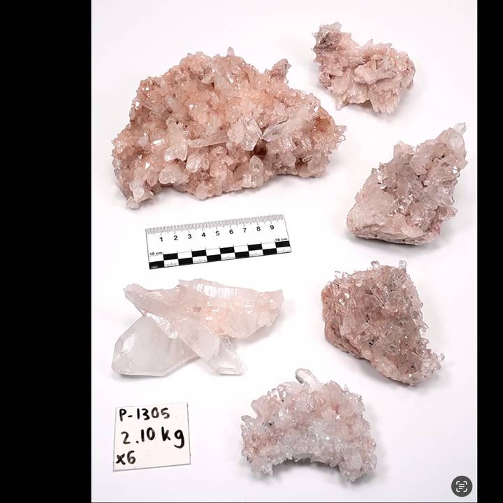 Pink Lemurian Quartz Clusters P-1305 for wholesale by Lemurian Quartz