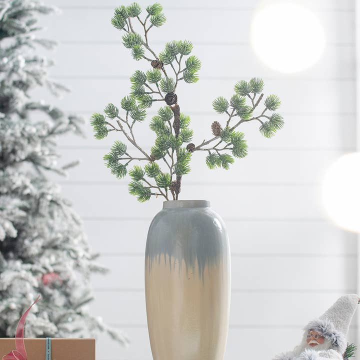 A&B Home Group Inc. - Wholesale Christmas Decoration - 33.5"H Pine Needle Branch w/ Pinecone6