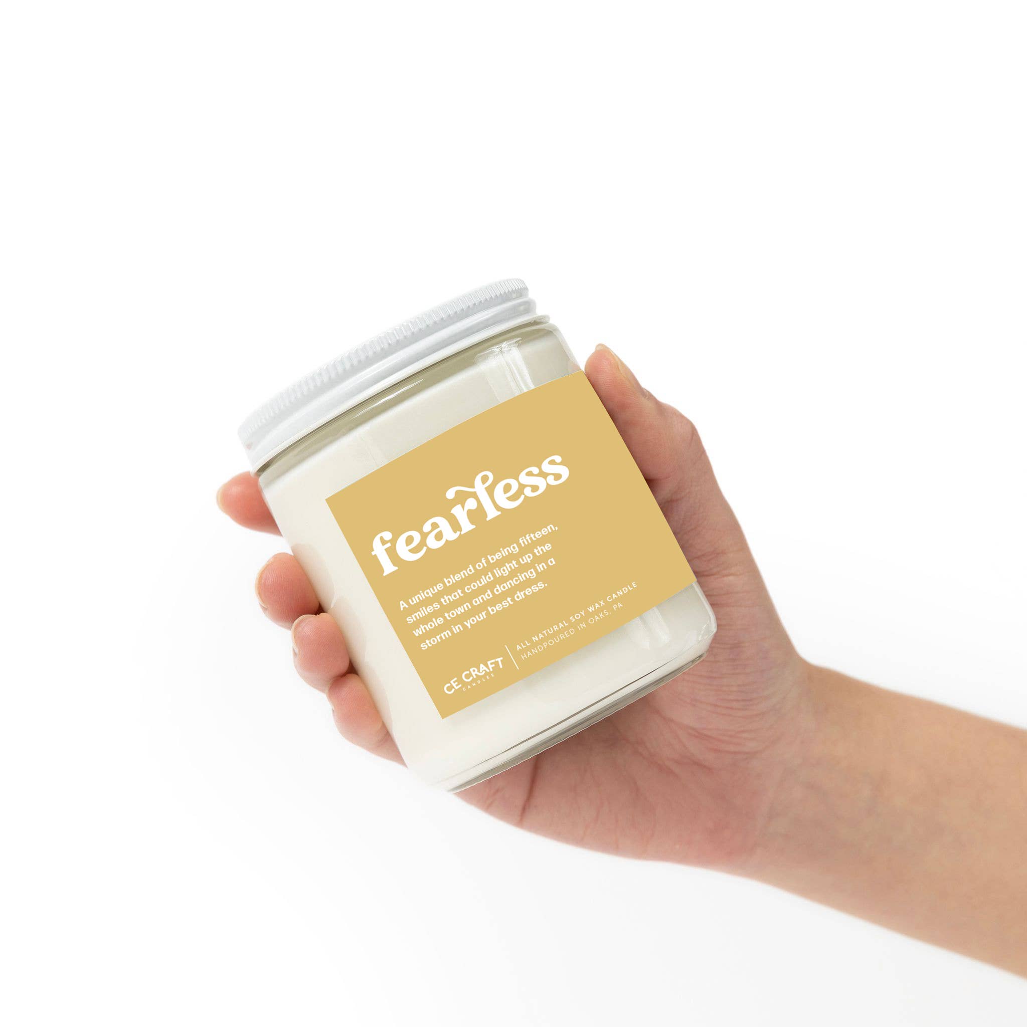 CE Craft Co - Wholesale Jar/Filled Candle - Fearless Scented Candle