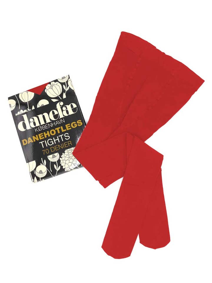 Medias Danehot Legs, 70 unidades, color rojo aurora para venta al por mayor de Danefae København