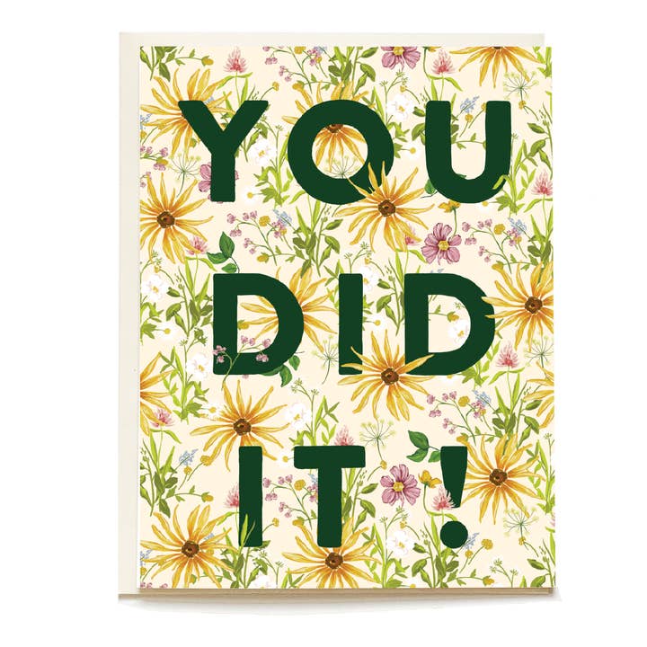 Biglietto di auguri Wildflower Congrats per la vendita all'ingrosso da parte di Pen + Pillar