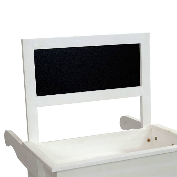 Sunnydaze Decor - Wholesale Chalkboard - White 3-Tier Fir Wood Plant Stand with Chalkboard