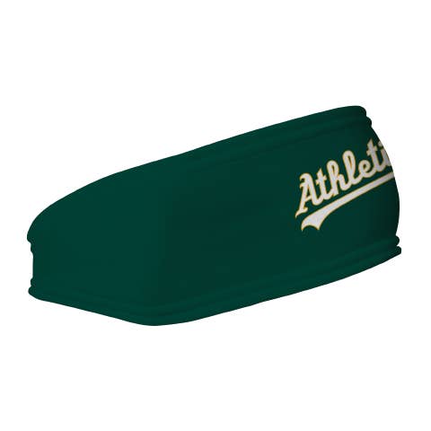 A's Fleece Headband: Wordmark for wholesale by Vertical Athletics