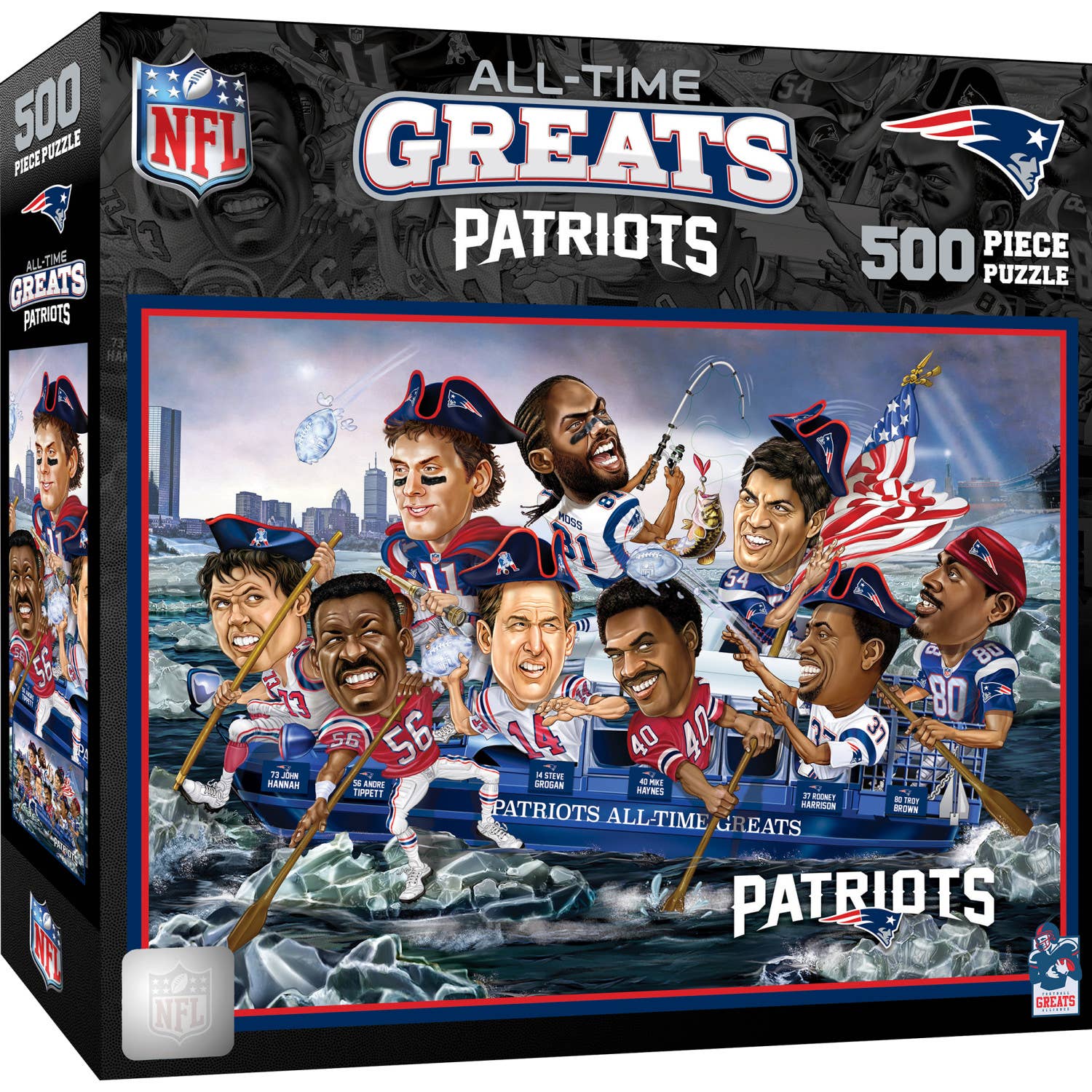 Masterpieces Puzzles - Wholesale Puzzle - Adult - New England Patriots - All Time Greats 500 Piece Puzzle0
