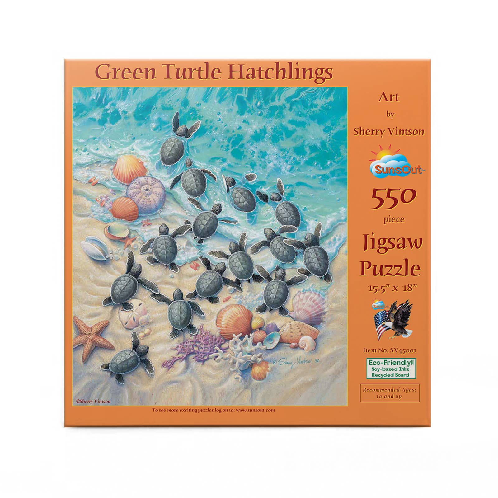 SunsOut - Wholesale Puzzle - Adult - 0163 Green Turtle Hatchings 550 pc Puzzle1