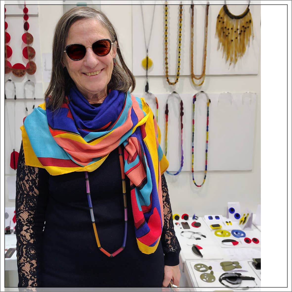 ALEX+SVET - Wholesale Beaded/Pearl Necklace - LORETA long rubber necklace ESSENTIALS line13