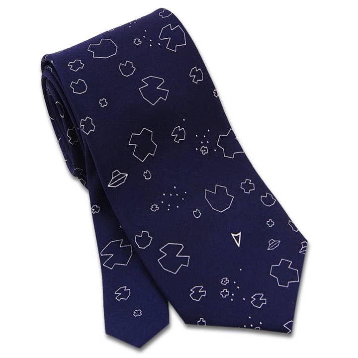 Asterocks Video Game Silk Necktie for wholesale by Josh Bach Limited