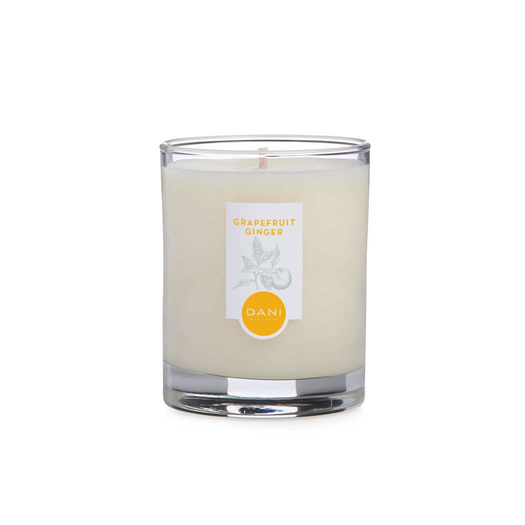 DANI Naturals - Wholesale Jar/Filled Candle - Grapefruit Ginger Glass Candle 7.5oz1