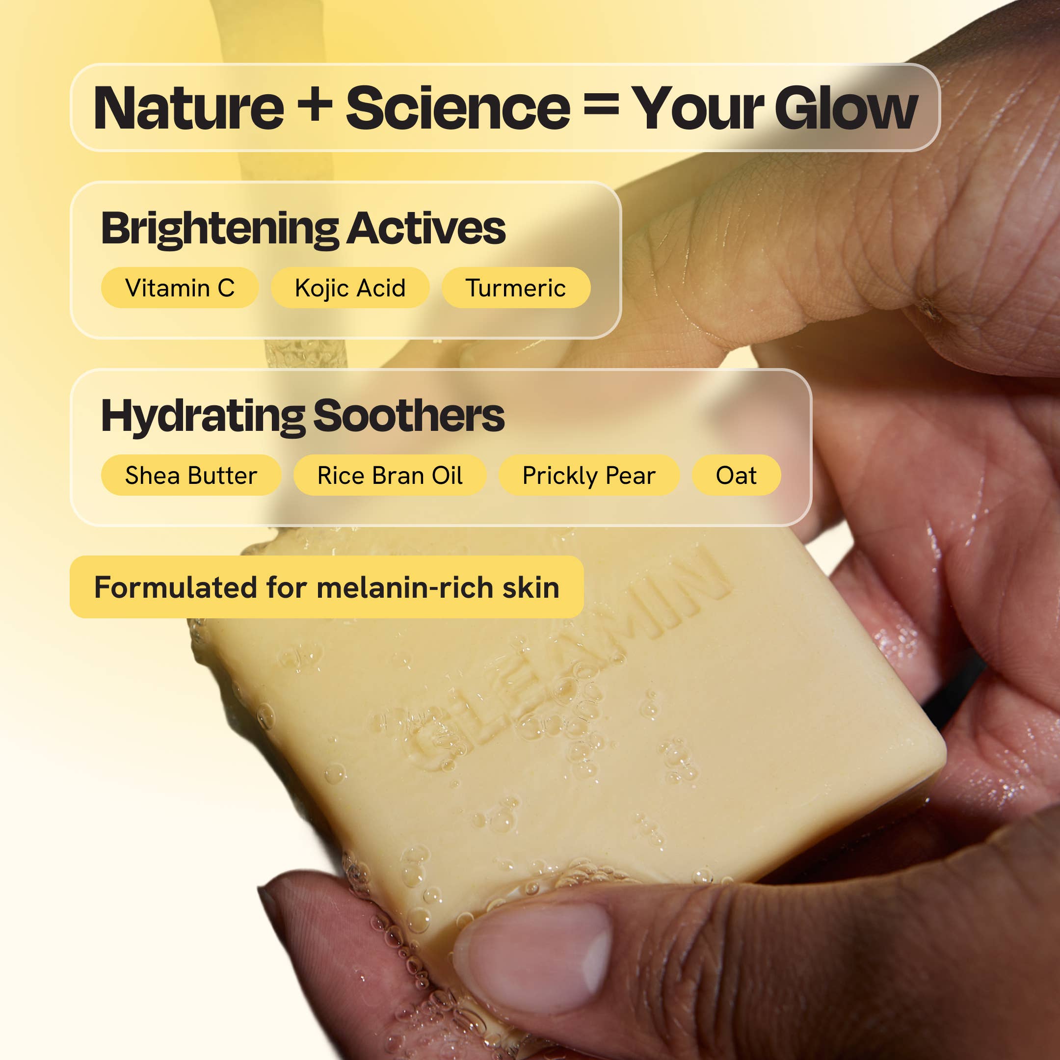 Gleamin - Wholesale Bar Soap - Glow Body Bar2