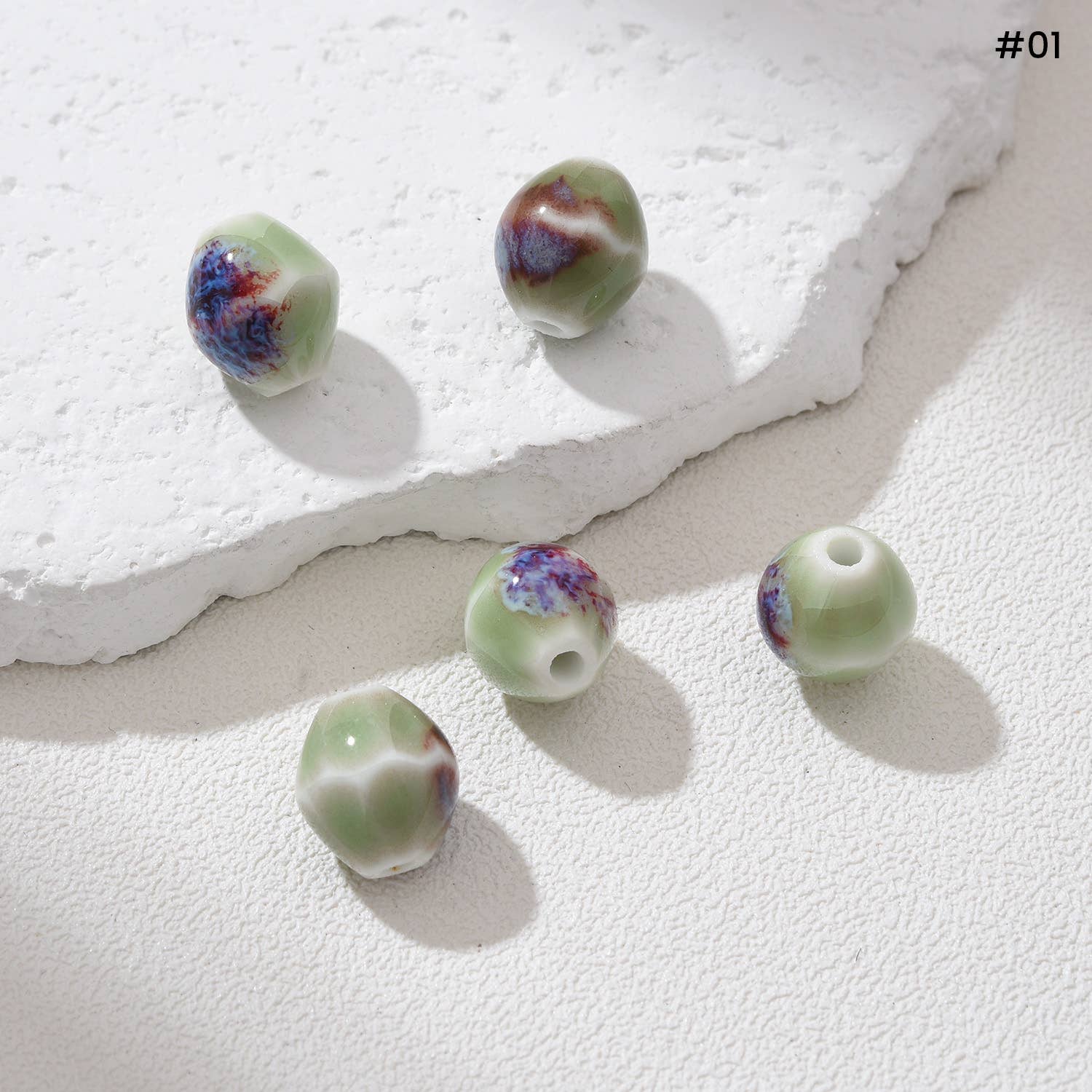 Beads Creation - Wholesale Beads - Diamond Ceramic Bead Sparkling Gemstone Spacer ORG2780