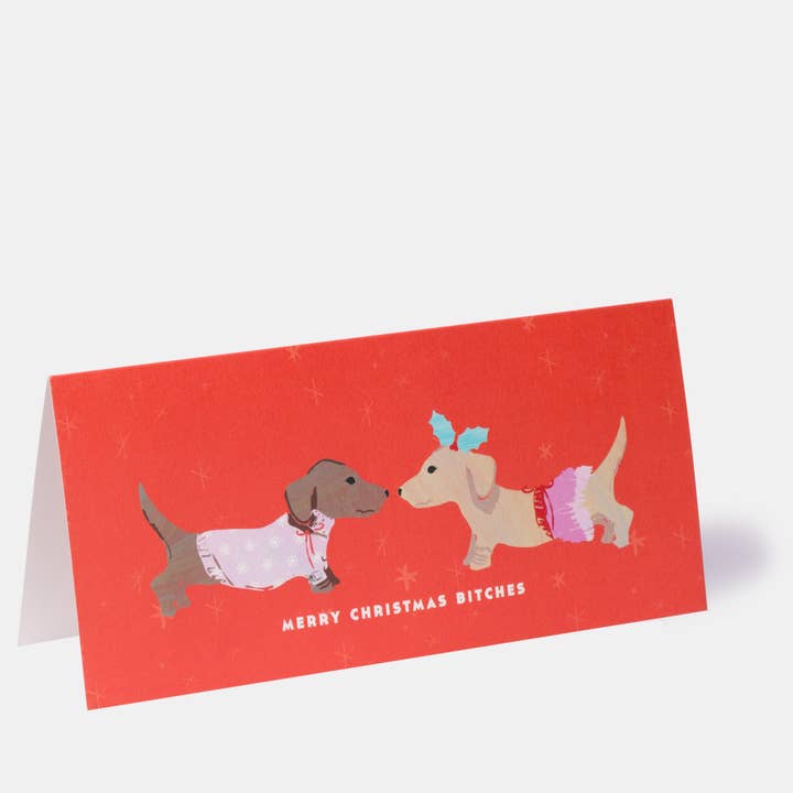 Carte de voeux Merry Christmas Bitches pour la vente par TAAB London