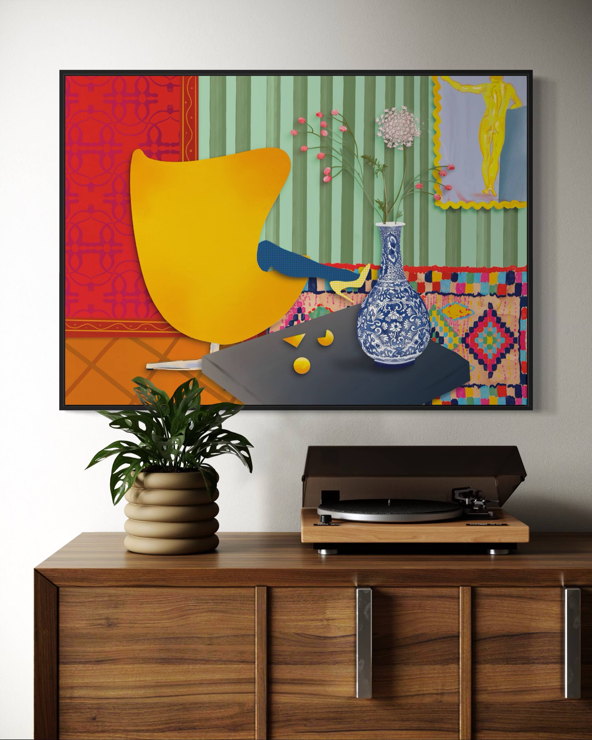 Studio Angelart - Wholesale Art Print - Woman in Yellow Egg Chair – Limited Art Print3