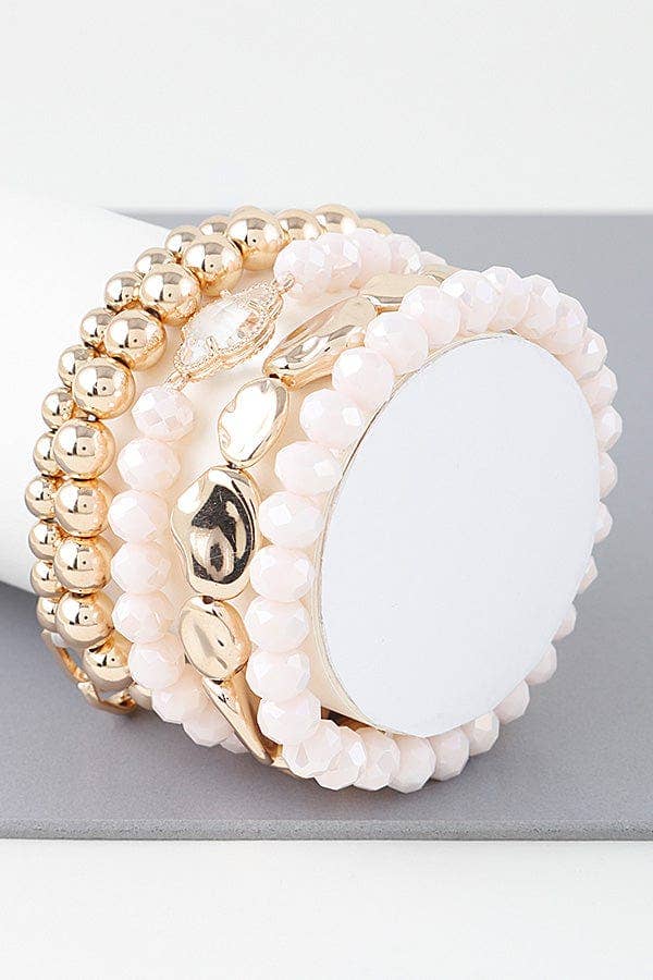 MiMi Wholesale - Wholesale Jewelry Set - Beaded Clover Accent Jewelry Set Bracelet3