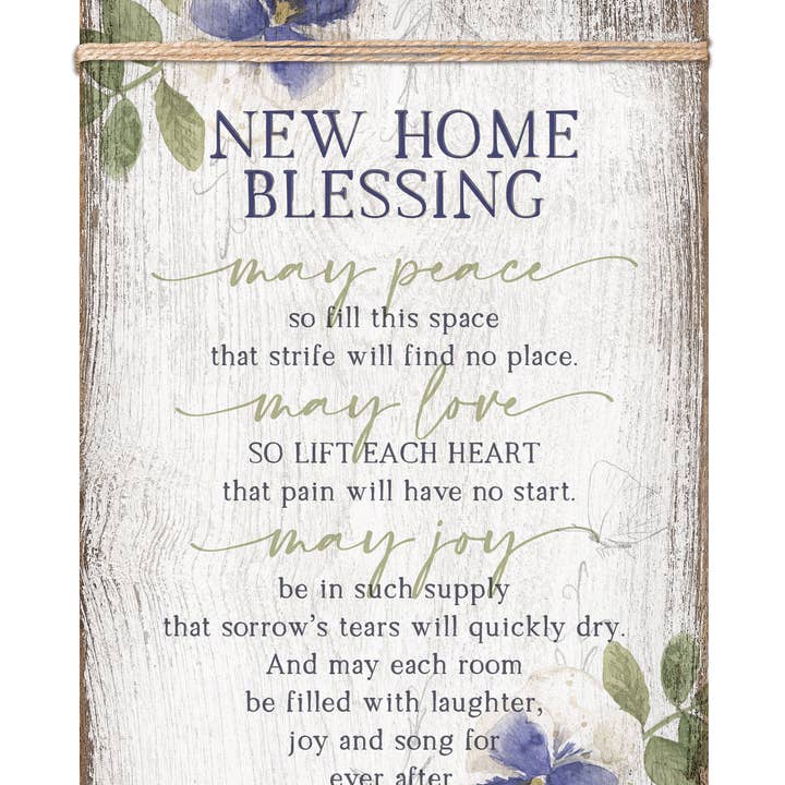 Dexsa – wholesale Sign – New Home Blessing - Timeless Twine 6X9 Wood Plaque