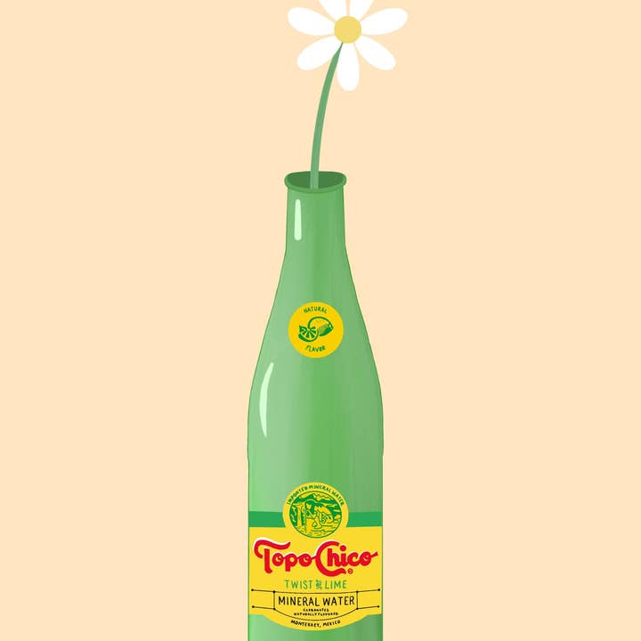 Surf Cowboy - Wholesale Art Print - Topo Chico Daisy Vase Art Print | Flower Art | Poster Print1