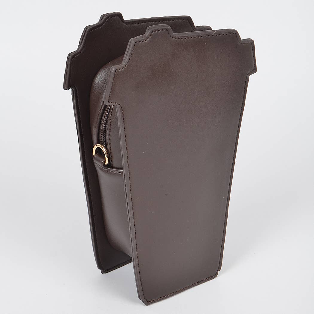 Brown Coffee To Go Fun Clutch for wholesale on Faire5