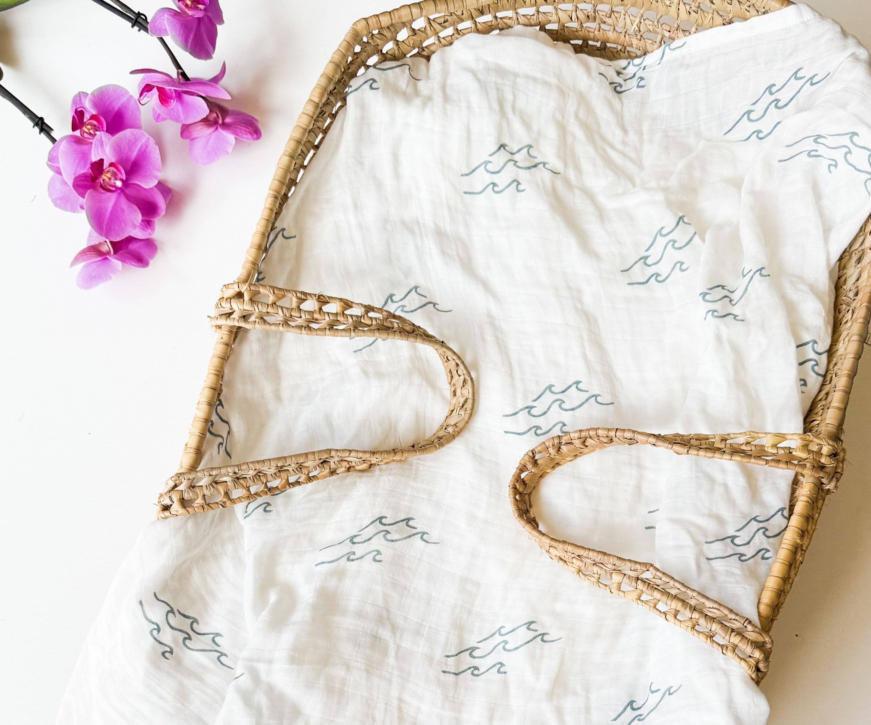Coca + B.™ - Wholesale Milestone Blanket - Kids & Baby - Organic Wave Baby Swaddle | Coastal Nursery Decor 1