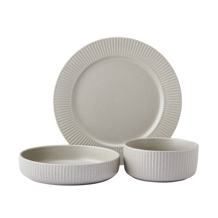 Pfaltzgraff Tranquility Cream 12Pc DW Set Brown Box Pkg for wholesale by Fitz and Floyd® Mikasa® Pfaltzgraff®