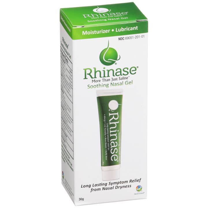Rhinase - Vente Soins du nez - Gel nasal lubrifiant anti-allergie à la rhinase — Sans stéroïdes, double agent mouillant et formulation saline (1 oz) pour la sécheresse nasale, les saignements de nez, le gel salin pour le nez...