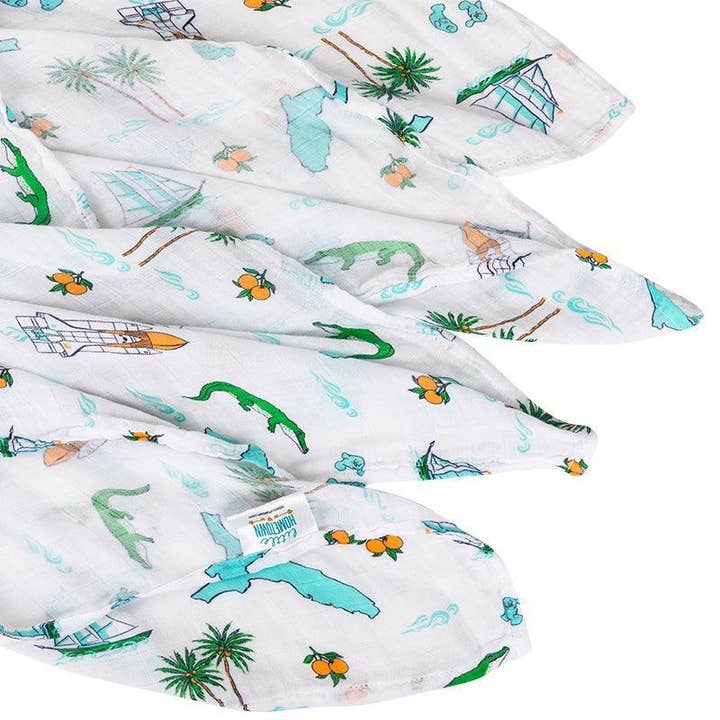 Little Hometown - Wholesale Swaddle - Baby - Florida Baby Muslin Swaddle Blanket8