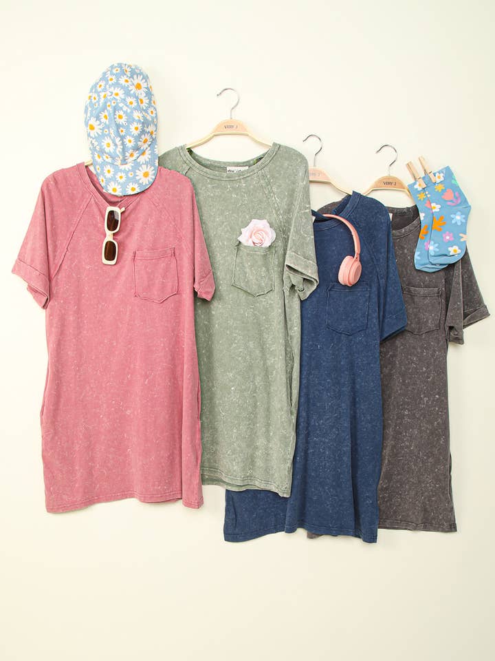 MAUVE ND31162-Oversized Washed Knit Mini Dress for wholesale on Faire