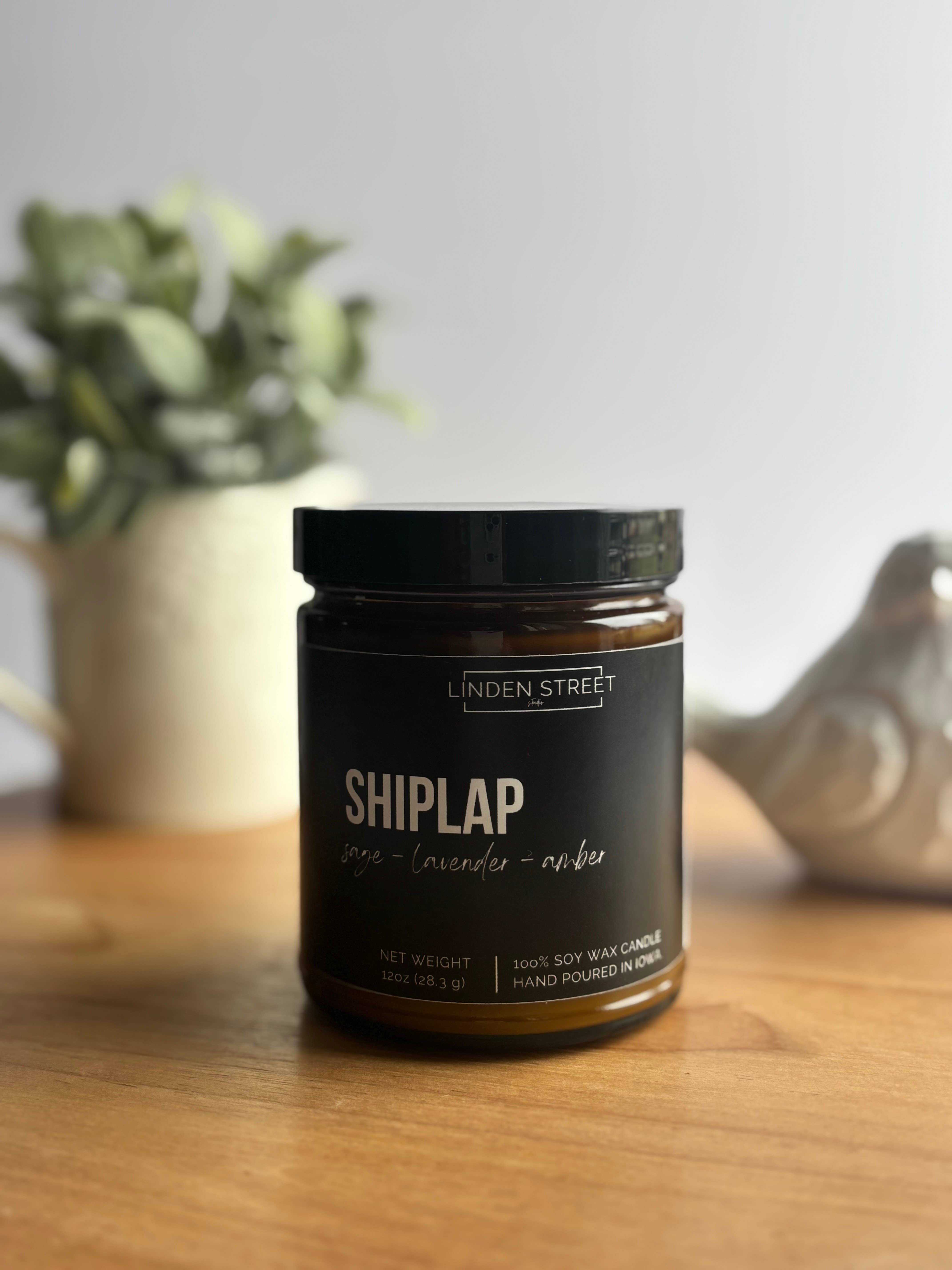 Linden Street Studio - Wholesale Jar/Filled Candle - Shiplap 9 oz Soy Candle - Home Decor & Gifts0