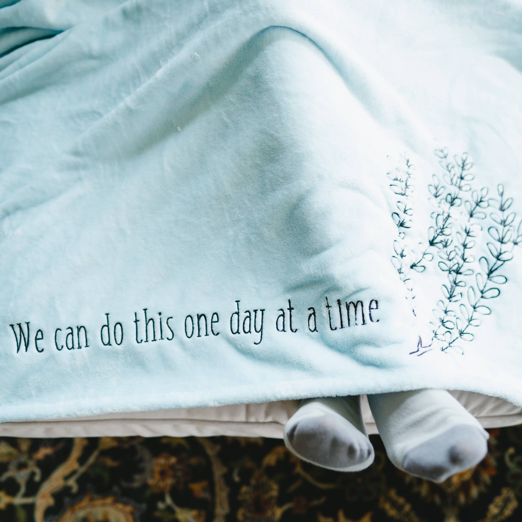 Pavilion - Wholesale Travel Blanket - One Day at a Time - 50" x 60" Travel Blanket with Carry Case2