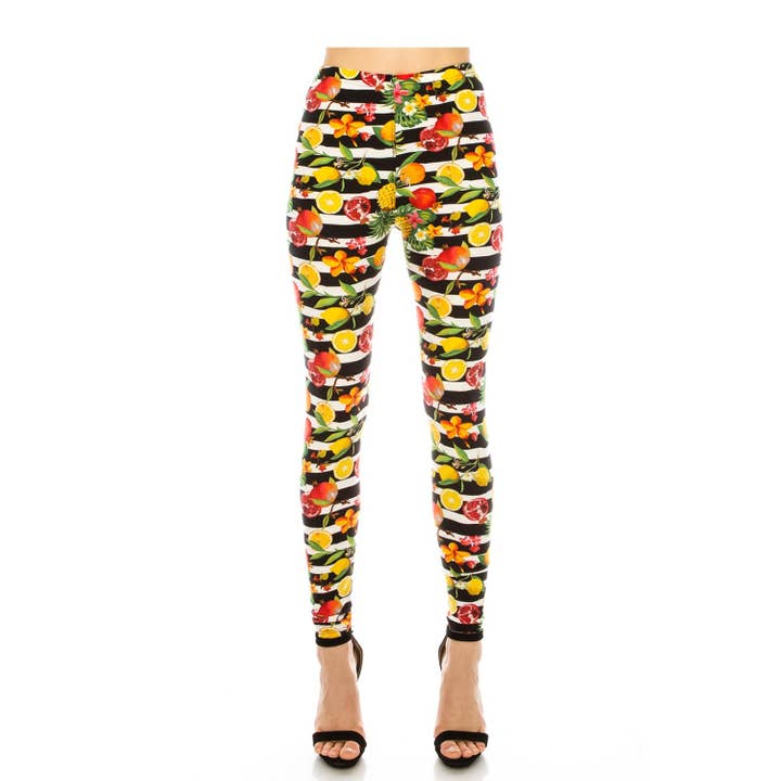 JHP Collection - Wholesale Fashion Leggings - Women's - WOMENS CASUAL MULTI COLOR BRUSHED FULL LEGGINGS16