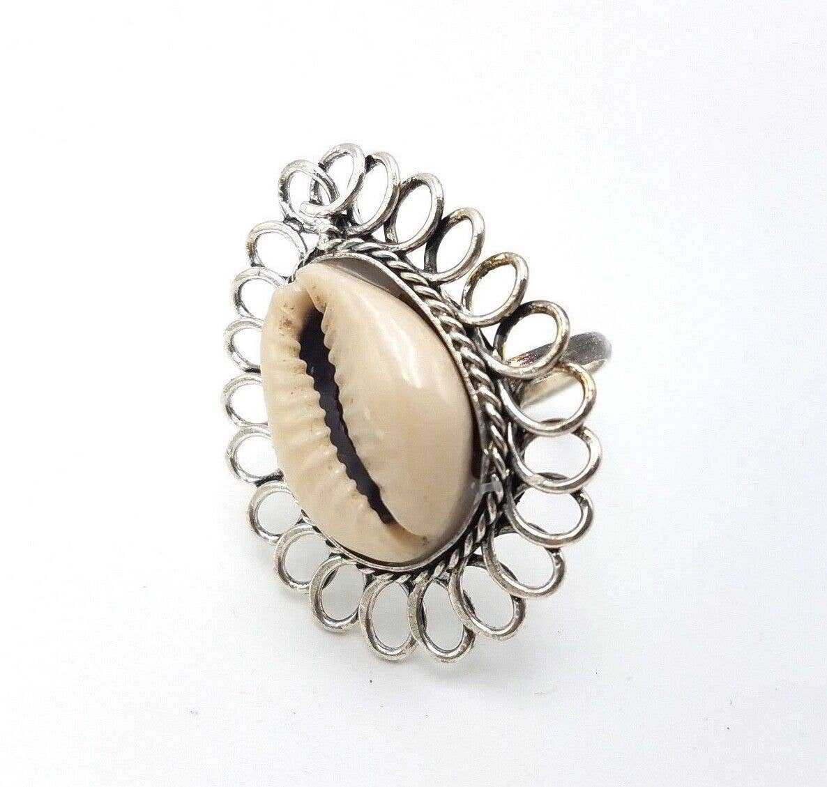 Treasure Jewelry - Venta al por mayor Anillos grandes/de cóctel - Anillo de concha de Cowrie3