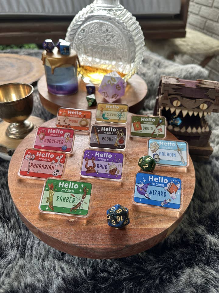 ⚔️🎲 DnD-klassmärken — För Dungeons & Dragons- och Baldur’s Gate-fans för wholesale av Pinstory