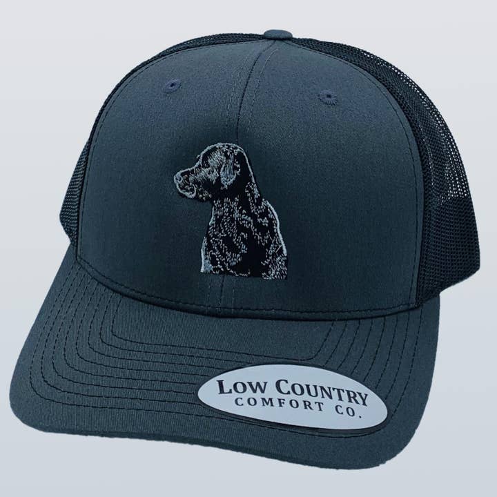 Black Lab Charcoal/Black Hat for wholesale by Riverbed Threads