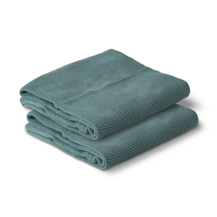 Manta de Punto Clásica de Algodón para Bebé - Verde Mantis para venta al por mayor de Zoe Sage