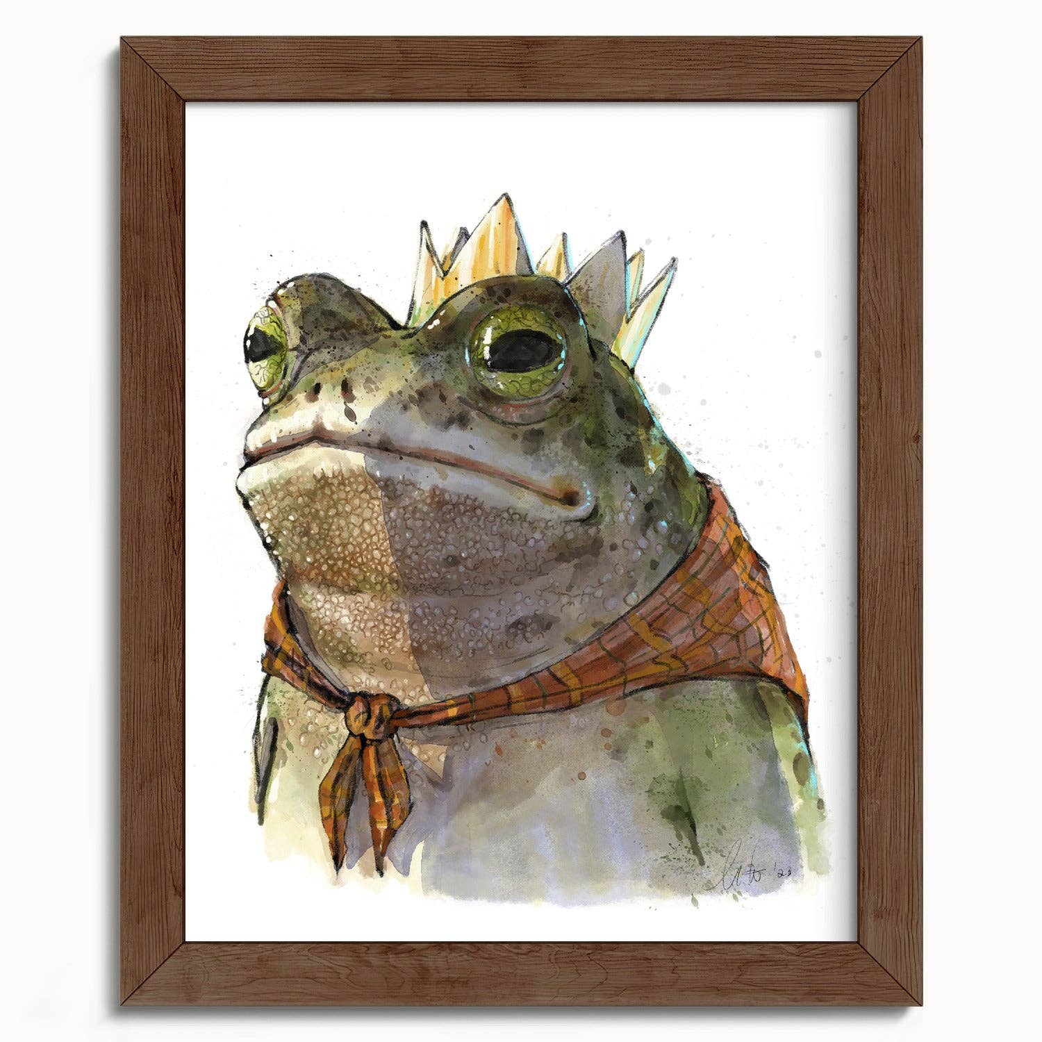 The Ugly Cat Studio - Wholesale Art Print - Toad King Watercolour Fine Art Print12