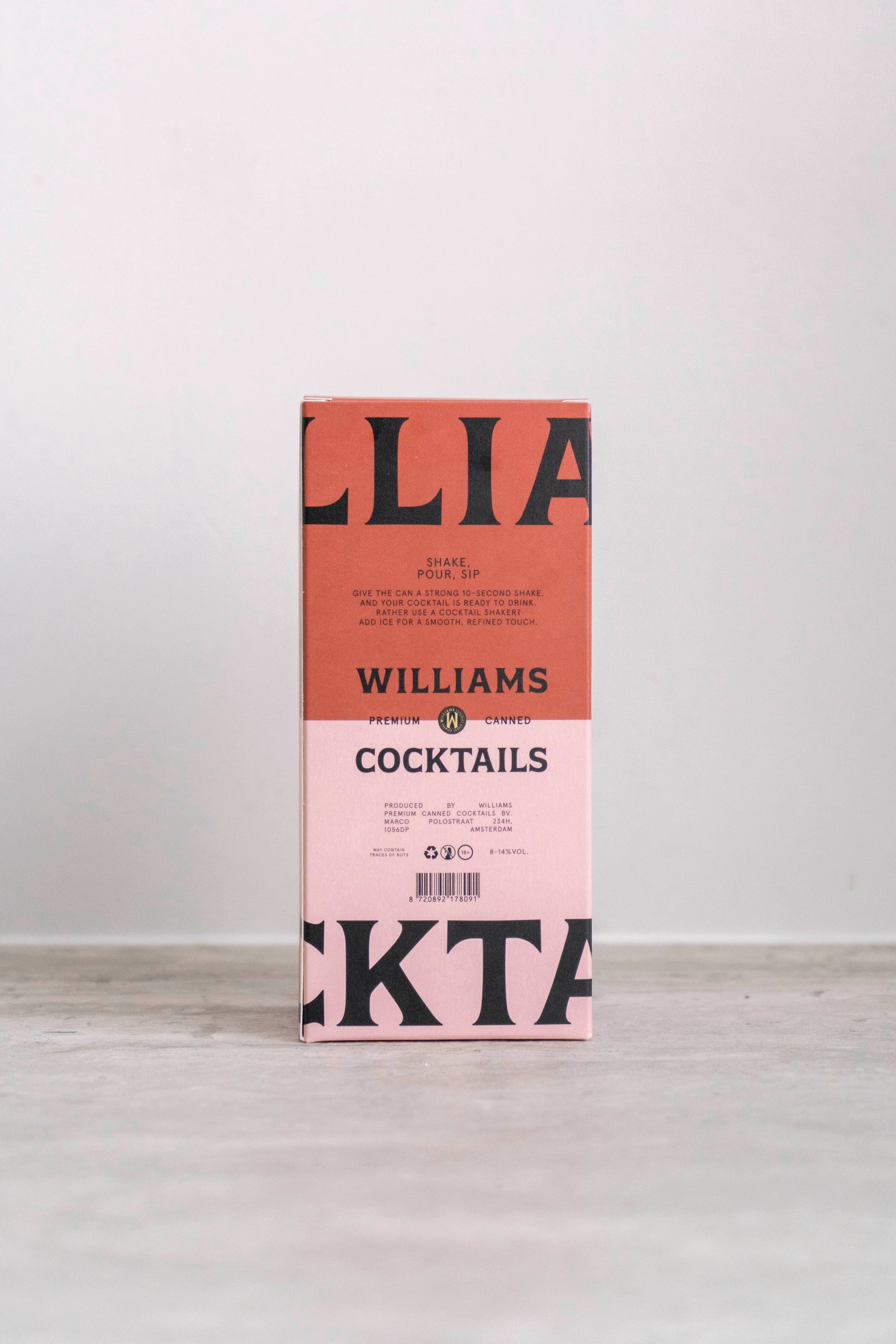 Williams Premium Canned Cocktails - Wholesale Cocktail Mix/Syrup - Gift packaging including 3 cocktails (PSMA, ESMA, MRGA)5