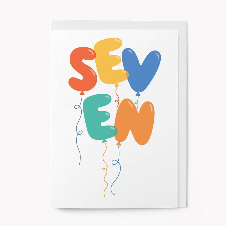 7th Birthday - Greeting Card for wholesale by Graphic Factory